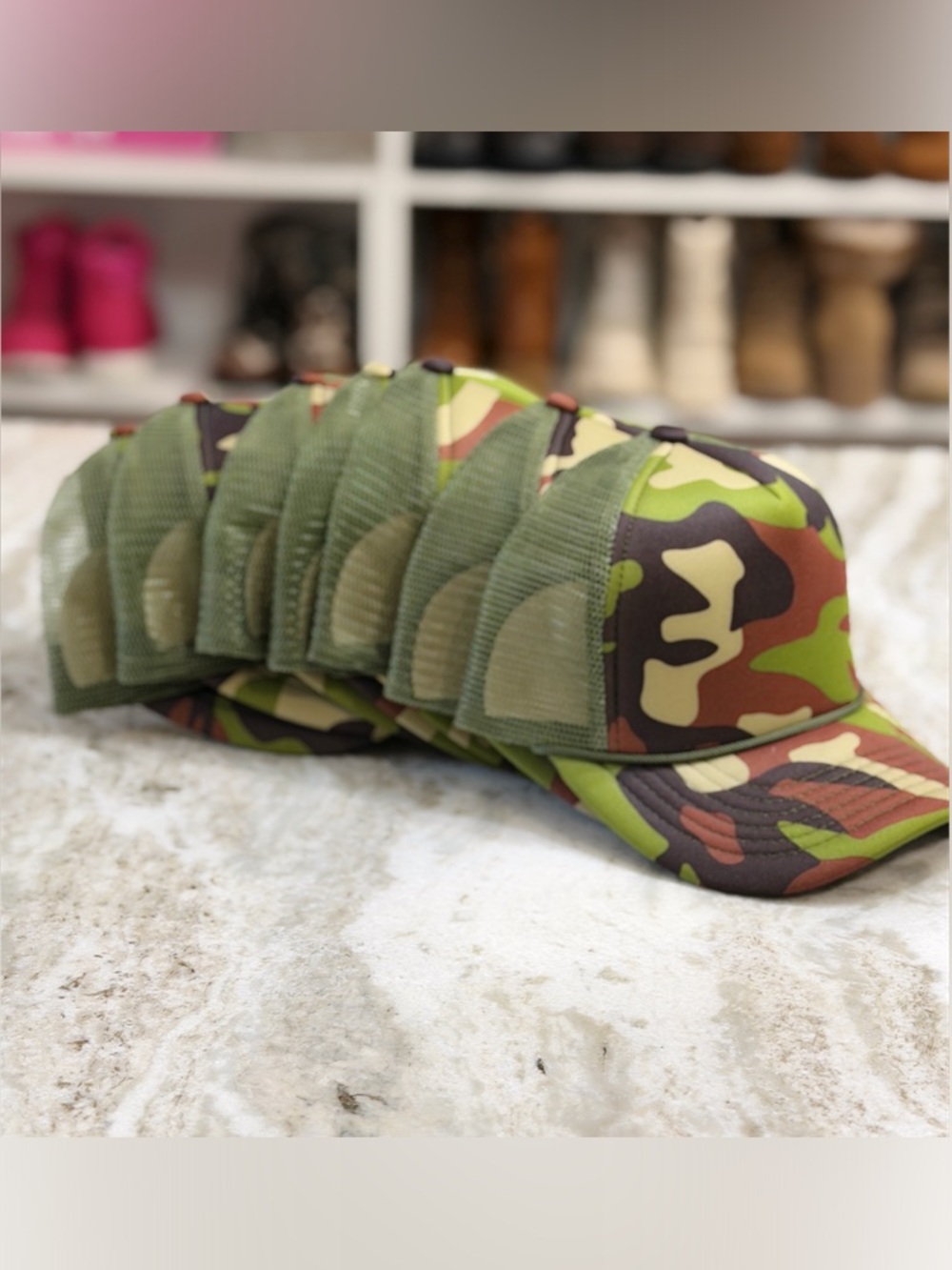 Lot of 7 Blank Camo Trucker Hats | Brand New - Picture 5 of 6